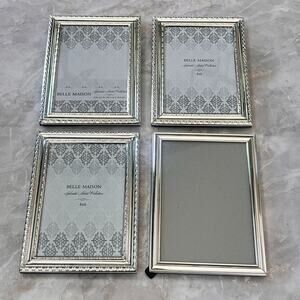 Belle Maison Splendid Metal Collection 4x6 Shiny Silver Metal Picture Frames
